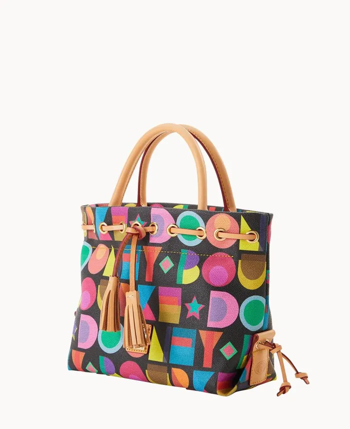 Dooney and Bourke Shoulder Bags Art Deco Tassel Tote Black 8211 WomenMen