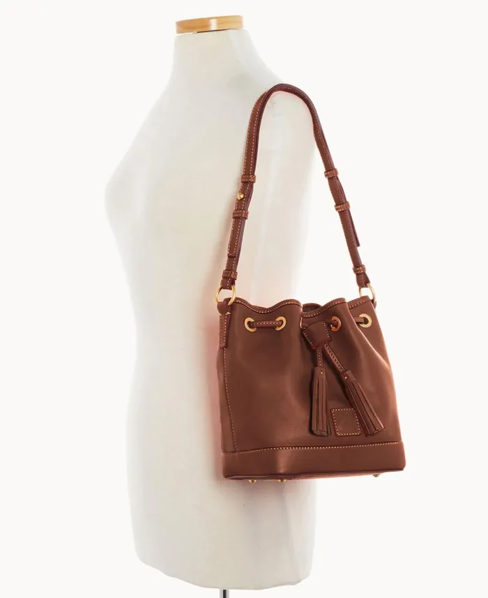 Dooney and Bourke Shoulder Bags Florentine Small Drawstring Chestnut 8211 WomenMen