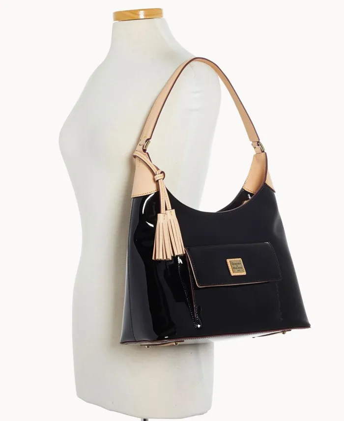 Dooney and Bourke Shoulder Bags Patent Hobo Black 8211 WomenMen