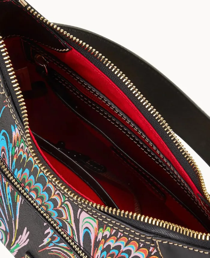 Dooney and Bourke Shoulder Bags Plumes Small Hobo Black 8211 WomenMen