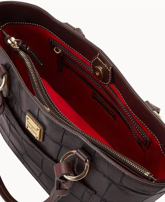 Dooney and Bourke Totes Denison Small Gretchen Tote Espresso 8211 WomenMen