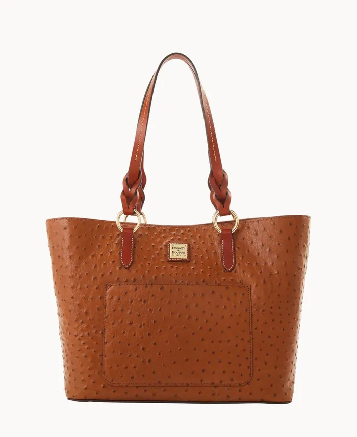 Dooney and Bourke Totes Ostrich Tammy Tote Caramel 8211 WomenMen