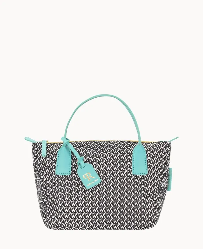 Dooney and Bourke Totes Roberta Pieri Tatami Fun Mini Robertina Tote Aqua 8211 WomenMen