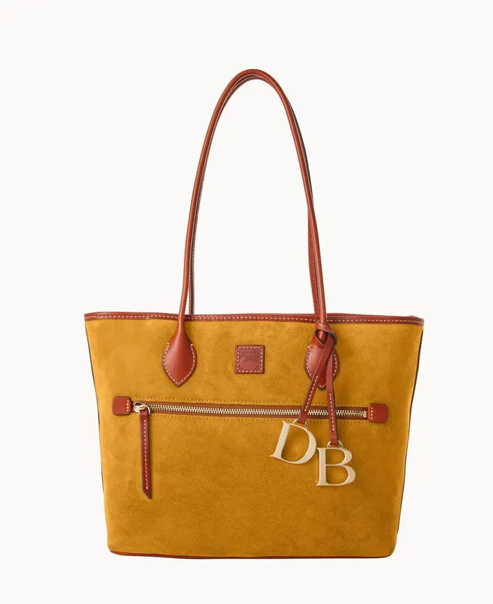Dooney and Bourke Totes Suede Tote Chamois 8211 WomenMen
