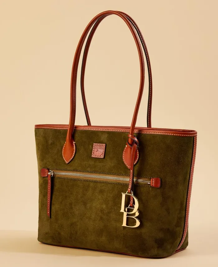 Dooney and Bourke Totes Suede Tote Chamois 8211 WomenMen