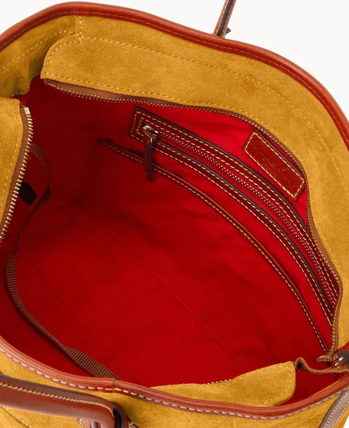 Dooney and Bourke Totes Suede Tote Chamois 8211 WomenMen