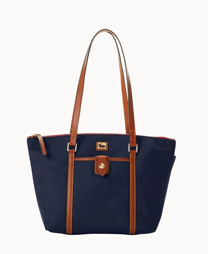 Dooney and Bourke Totes Wayfarer Zip Tote Navy 8211 WomenMen