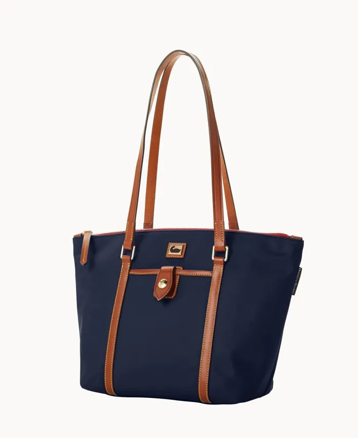 Dooney and Bourke Totes Wayfarer Zip Tote Navy 8211 WomenMen