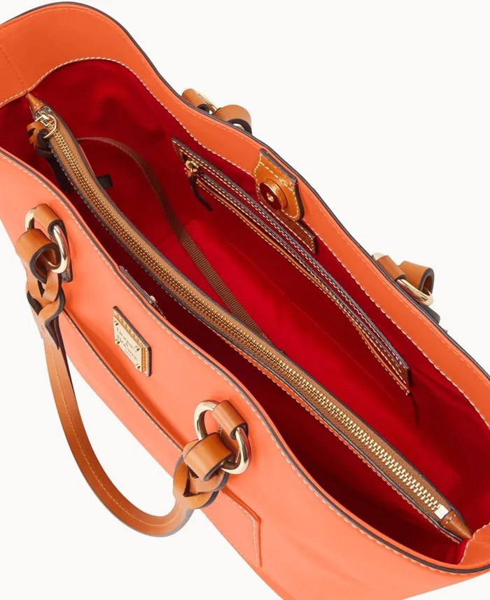 Dooney and Bourke Totes Wexford Leather Tammy Tote Coral 8211 WomenMen