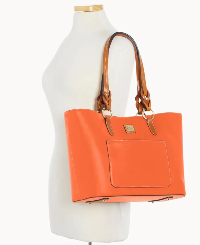 Dooney and Bourke Totes Wexford Leather Tammy Tote Coral 8211 WomenMen