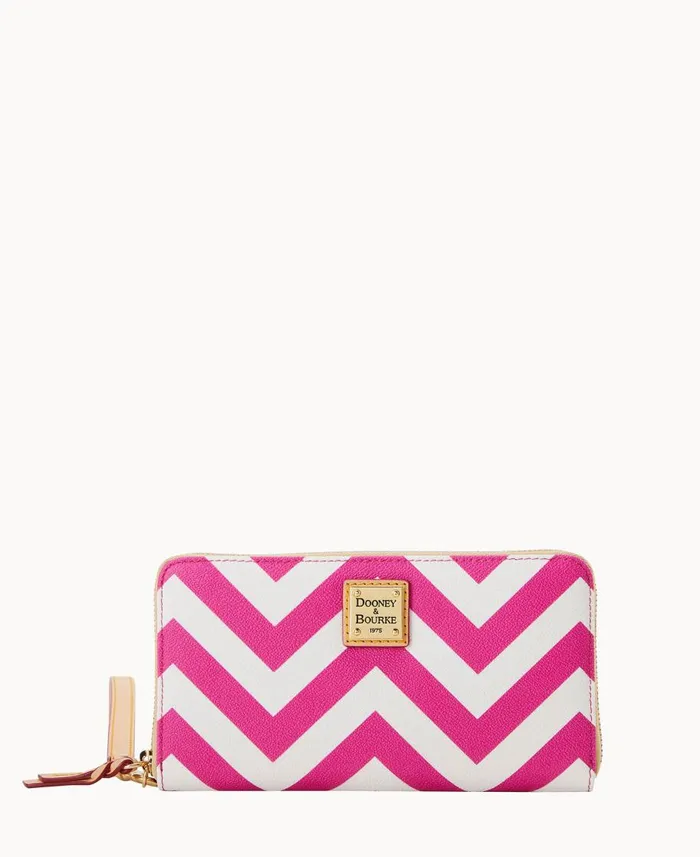 Dooney and Bourke Wallets Chevron Large Zip Around Wallet Fuchsia 8211 WomenMen Dooney and Bourke Wallets Chevron Large Zip Around Wallet Fuchsia 8211 WomenMen