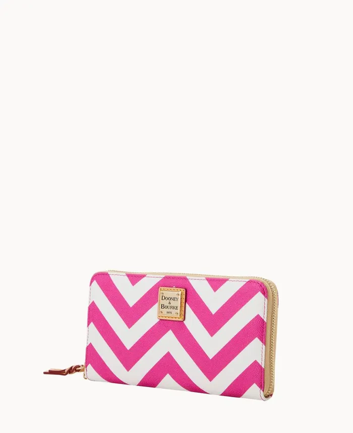 Dooney and Bourke Wallets Chevron Large Zip Around Wallet Fuchsia 8211 WomenMen Dooney and Bourke Wallets Chevron Large Zip Around Wallet Fuchsia 8211 WomenMen