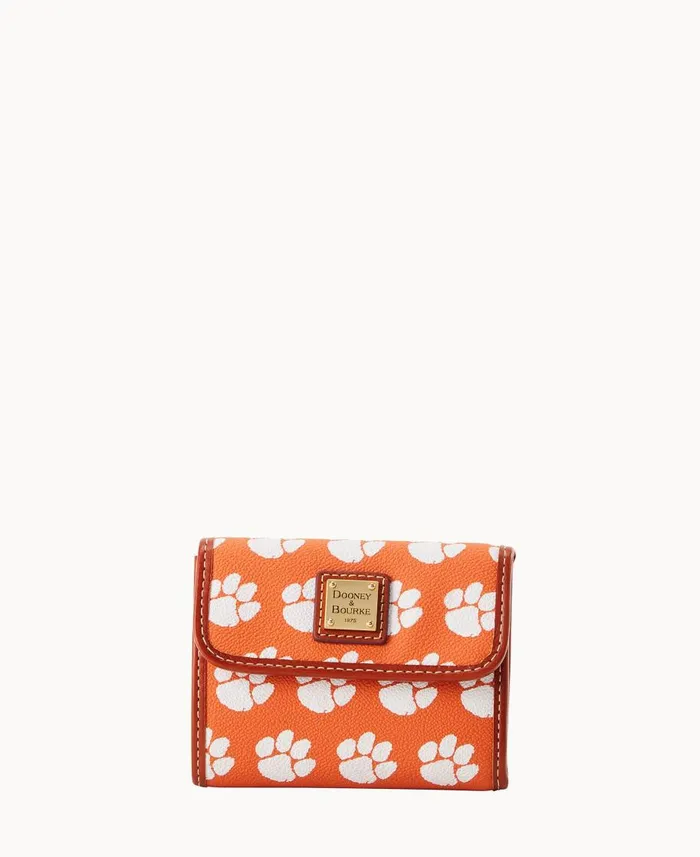 Dooney and Bourke Wallets Collegiate Clemson University Flap Credit Card Wallet Clemson 8211 WomenMen Dooney and Bourke Wallets Collegiate Clemson University Flap Credit Card Wallet Clemson 8211 WomenMen