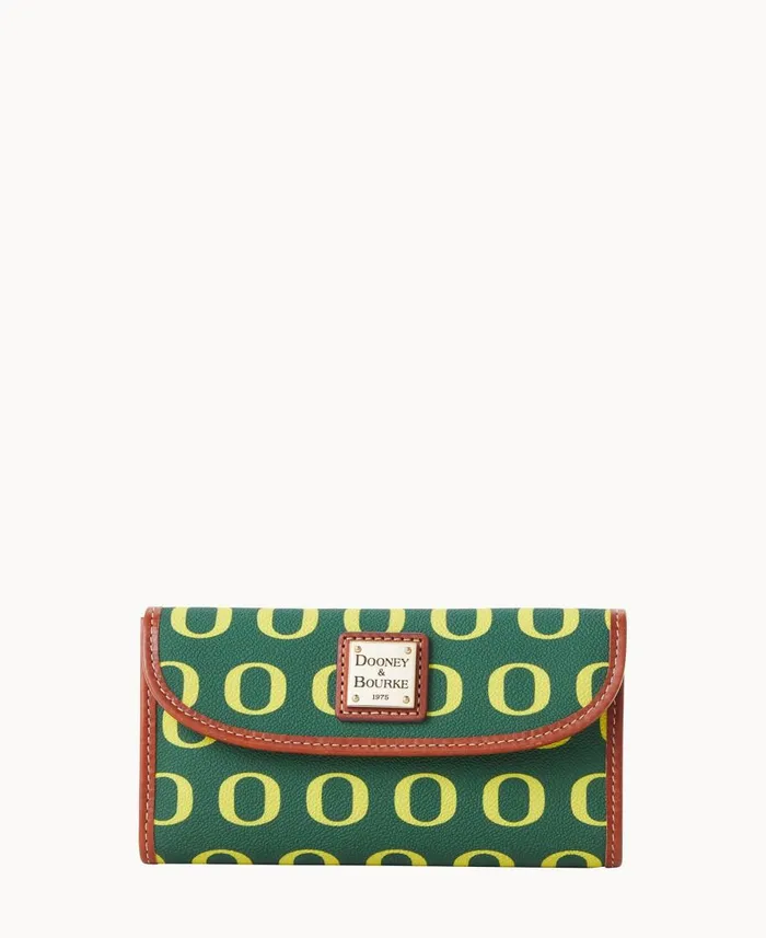 Dooney and Bourke Wallets Collegiate University Of Oregon Continental Clutch Oregon 8211 WomenMen Dooney and Bourke Wallets Collegiate University Of Oregon Continental Clutch Oregon 8211 WomenMen