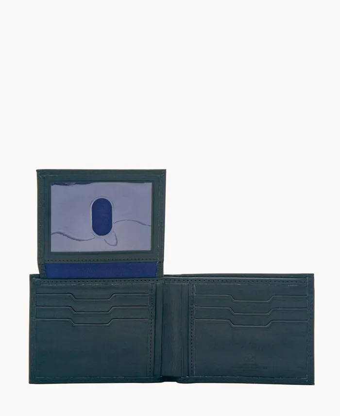 Dooney and Bourke Wallets Florentine Billfold With Train Pass Black 8211 WomenMen Dooney and Bourke Wallets Florentine Billfold With Train Pass Black 8211 WomenMen
