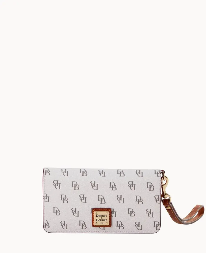 Dooney and Bourke Wallets Gretta Fey Phone Wristlet Bone 8211 WomenMen