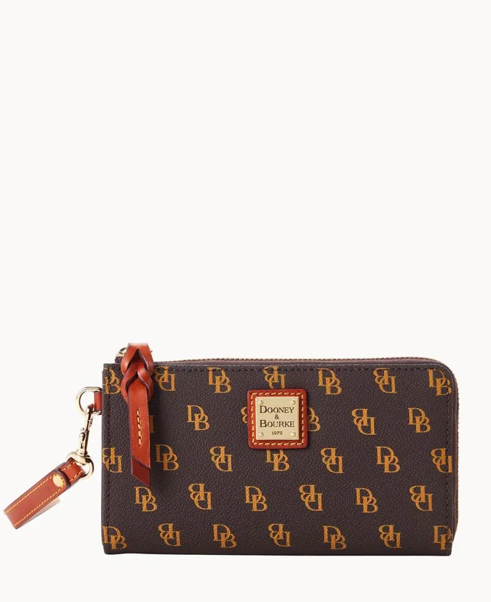 Dooney and Bourke Wallets Gretta Folded Zip Wristlet Brown Tmoro 8211 WomenMen Dooney and Bourke Wallets Gretta Folded Zip Wristlet Brown Tmoro 8211 WomenMen