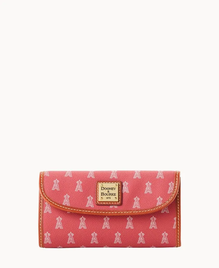 Dooney and Bourke Wallets MLB Angels Continental Clutch Angels 8211 WomenMen