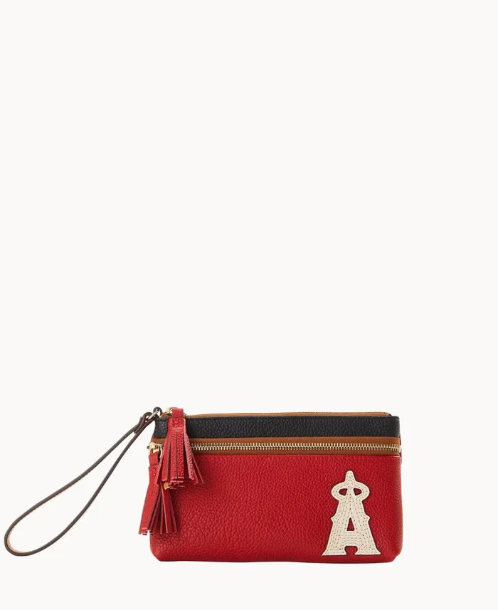 Dooney and Bourke Wallets MLB Angels Double Zip Wristlet Angels 8211 WomenMen Dooney and Bourke Wallets MLB Angels Double Zip Wristlet Angels 8211 WomenMen