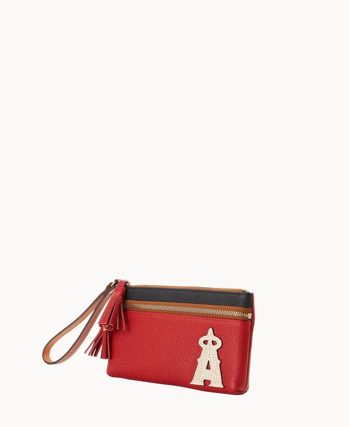 Dooney and Bourke Wallets MLB Angels Double Zip Wristlet Angels 8211 WomenMen Dooney and Bourke Wallets MLB Angels Double Zip Wristlet Angels 8211 WomenMen