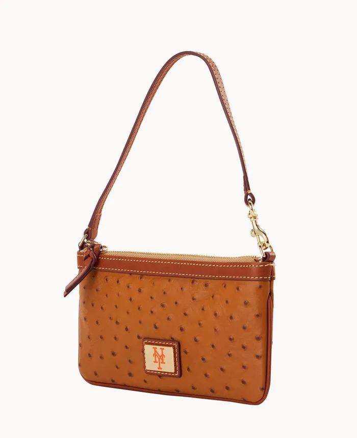 Dooney and Bourke Wallets MLB Mets Large Slim Wristlet Mets 8211 WomenMen