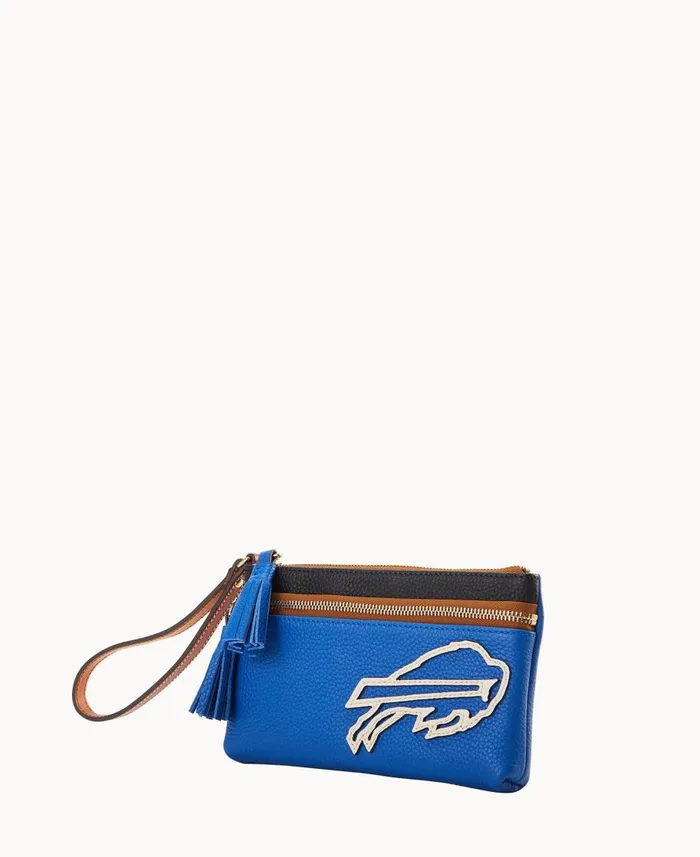 Dooney and Bourke Wallets NFL Bills Double Zip Wristlet Bills 8211 WomenMen