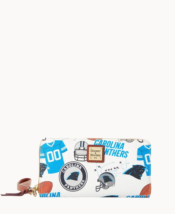 Dooney and Bourke Wallets NFL Panthers Large Zip Around Wristlet Panthers 8211 WomenMen Dooney and Bourke Wallets NFL Panthers Large Zip Around Wristlet Panthers 8211 WomenMen
