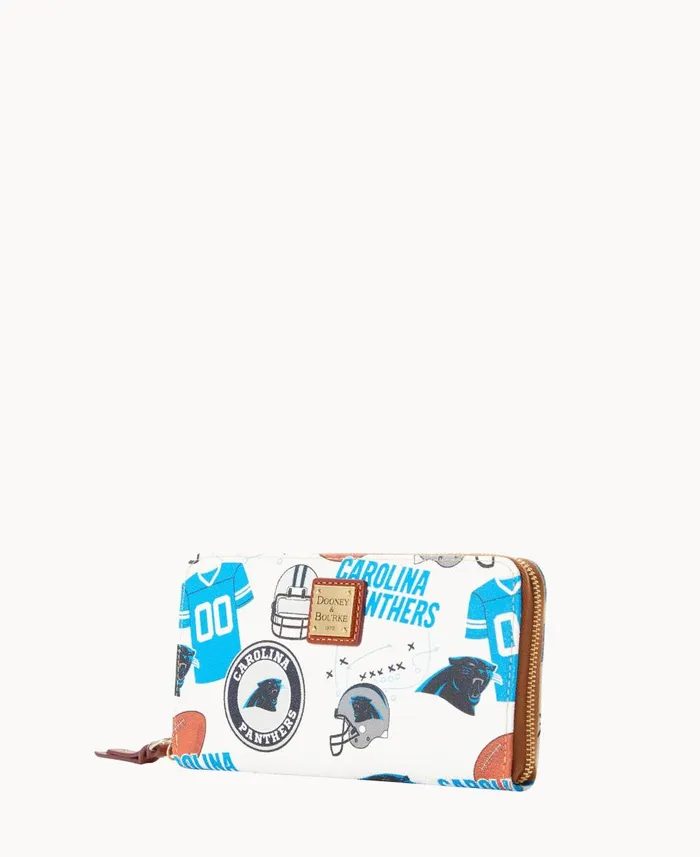 Dooney and Bourke Wallets NFL Panthers Large Zip Around Wristlet Panthers 8211 WomenMen Dooney and Bourke Wallets NFL Panthers Large Zip Around Wristlet Panthers 8211 WomenMen