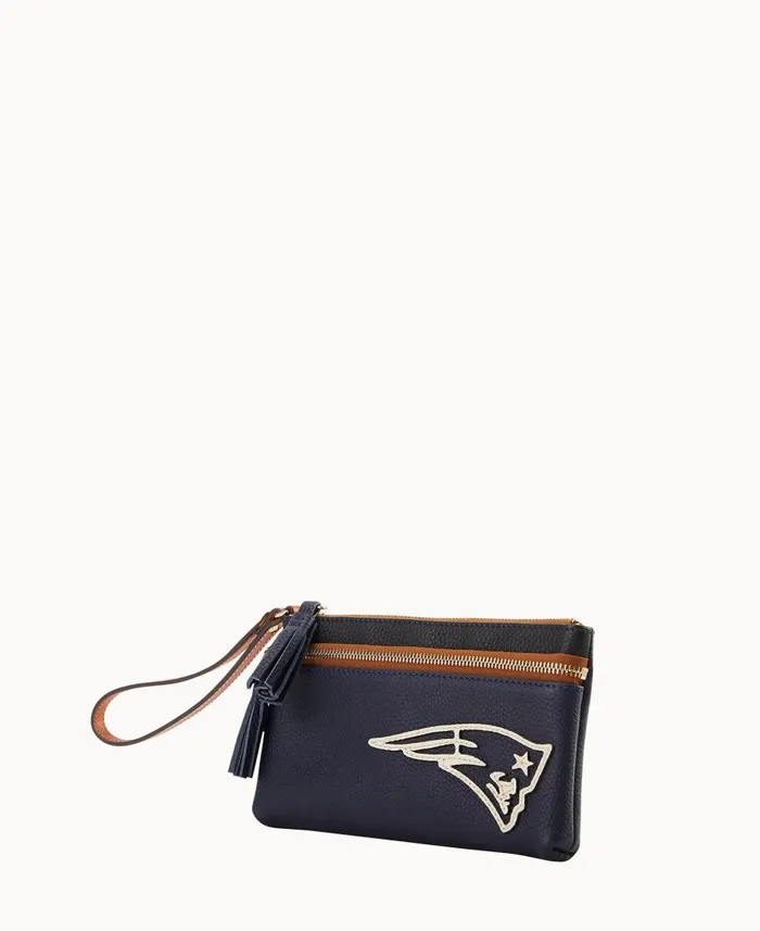 Dooney and Bourke Wallets NFL Patriots Double Zip Wristlet Patriots 8211 WomenMen