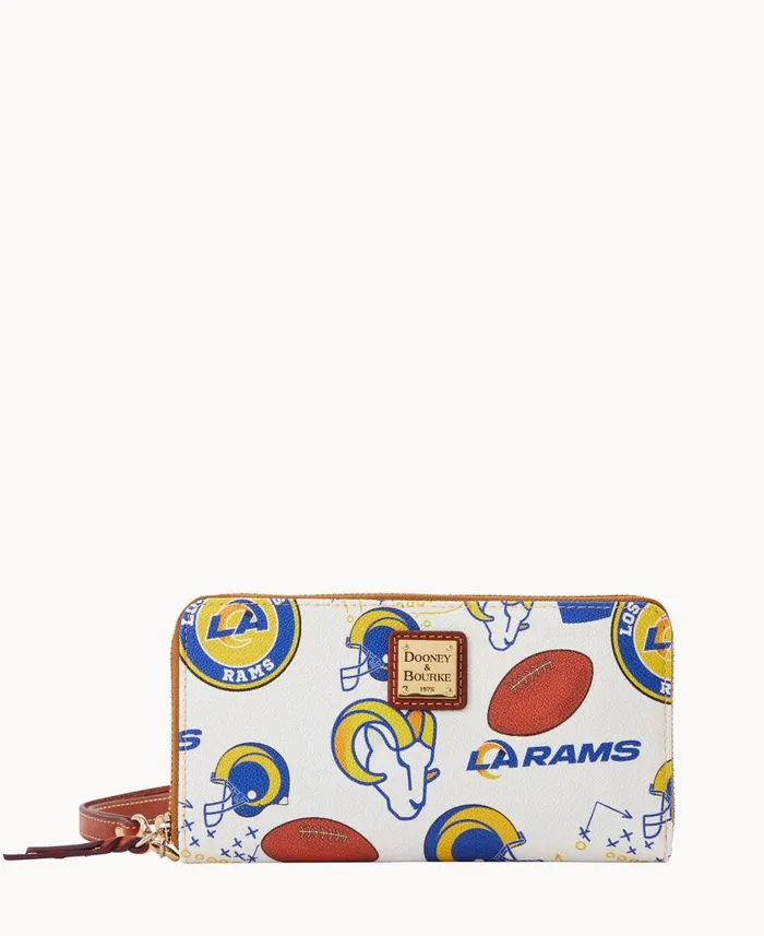 Dooney and Bourke Wallets NFL Rams Large Zip Around Wristlet Rams 8211 WomenMen Dooney and Bourke Wallets NFL Rams Large Zip Around Wristlet Rams 8211 WomenMen