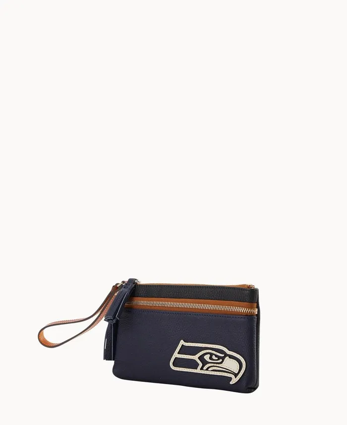Dooney and Bourke Wallets NFL Seahawks Double Zip Wristlet Seahawks 8211 WomenMen Dooney and Bourke Wallets NFL Seahawks Double Zip Wristlet Seahawks 8211 WomenMen