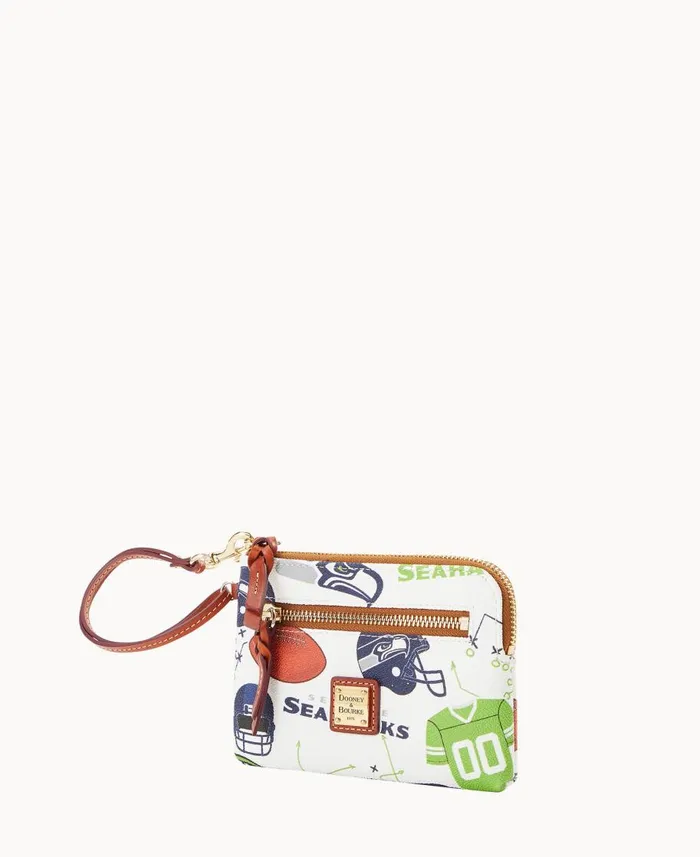 Dooney and Bourke Wallets NFL Seahawks Zip Around Wristlet Seahawks 8211 WomenMen