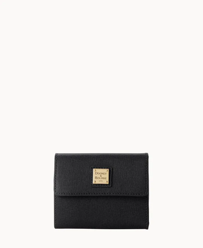 Dooney and Bourke Wallets Saffiano Small Flap Credit Card Wallet Black 8211 WomenMen Dooney and Bourke Wallets Saffiano Small Flap Credit Card Wallet Black 8211 WomenMen