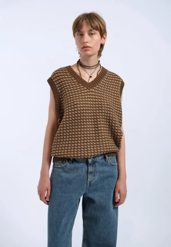 Dr Denim Sweatshirts and Hoodies Women Lowen Vest 8211 Morel Mix Morel Mix
