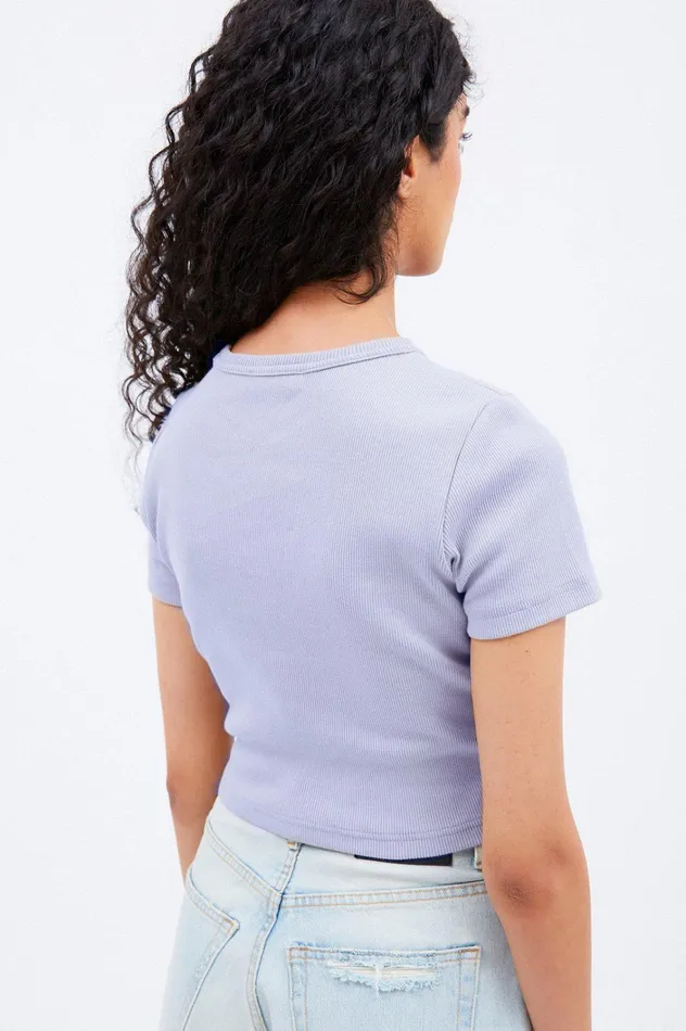 Dr Denim Tees and Tanks Women Nina Rib Tee 8211 Aster Haze Aster Haze