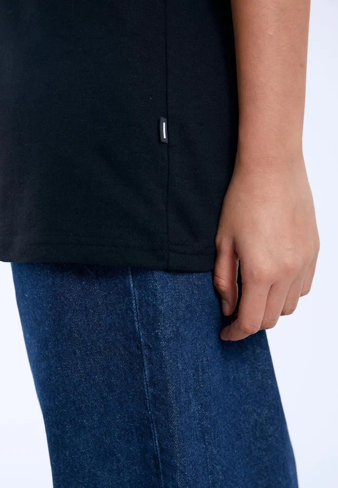 Dr Denim Tees and Tanks Women Trooper Tee 8211 Black Small DD Peace Black Small Dd Peace