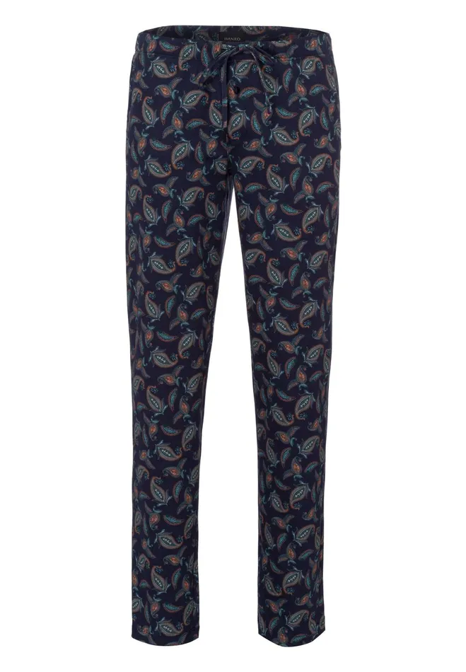 Drawstring Cotton Lounge Pants Floral Paisley Print Men HANRO Pajama Bottoms