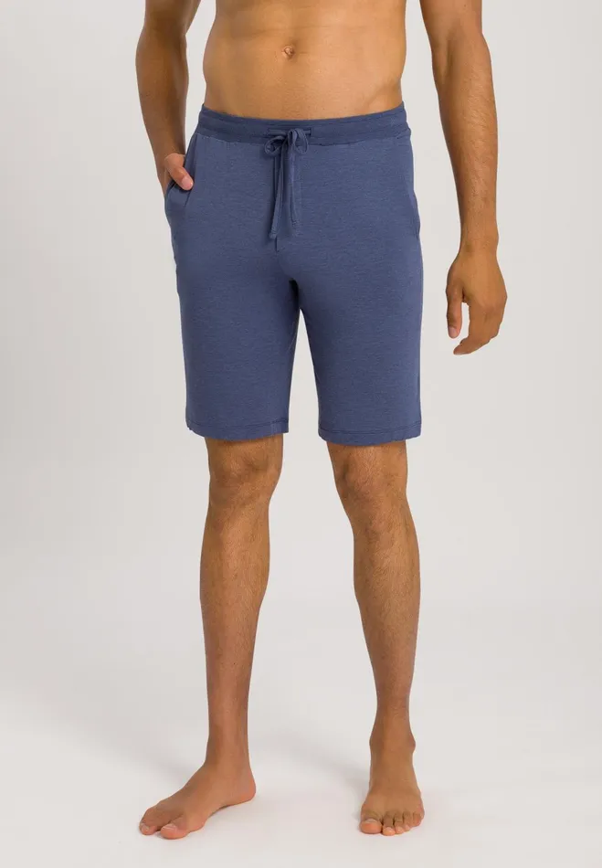 Drawstring Shorts Slate Blue Melange Men HANRO Bottoms