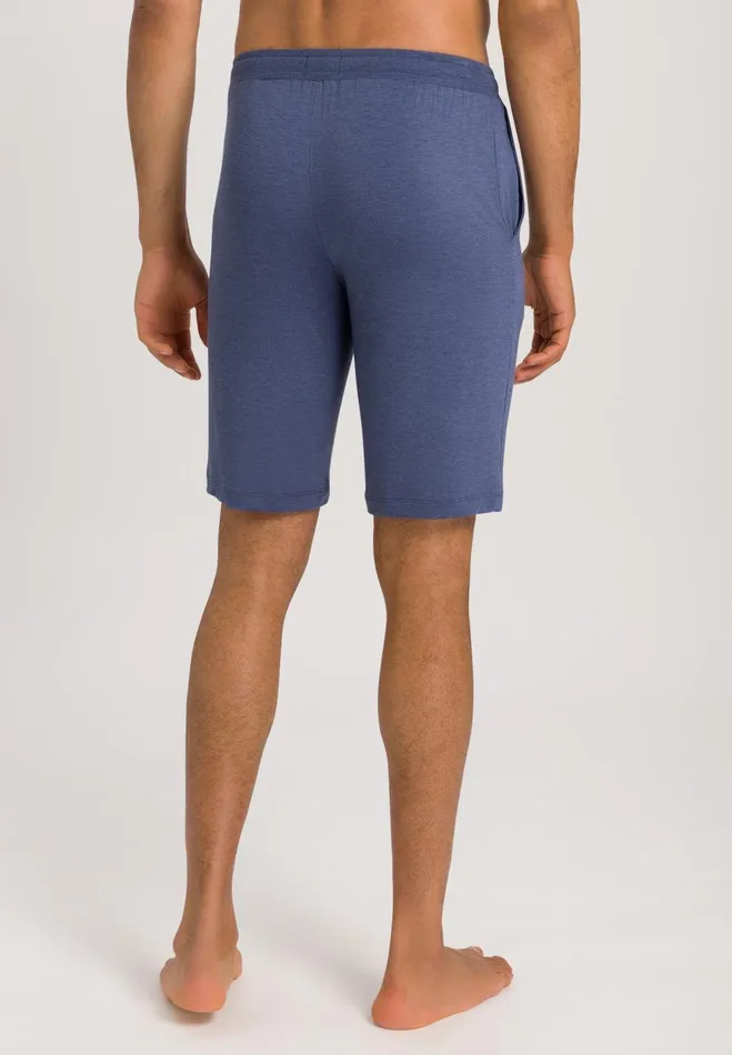 Drawstring Shorts Slate Blue Melange Men HANRO Bottoms