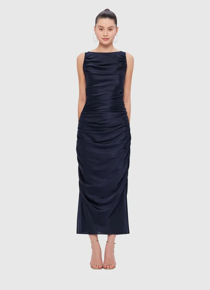 Dresses and Jumpsuits LEO LIN Women Laura Midi Dress 8211 Oxford Blue