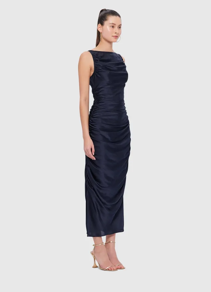 Dresses and Jumpsuits LEO LIN Women Laura Midi Dress 8211 Oxford Blue