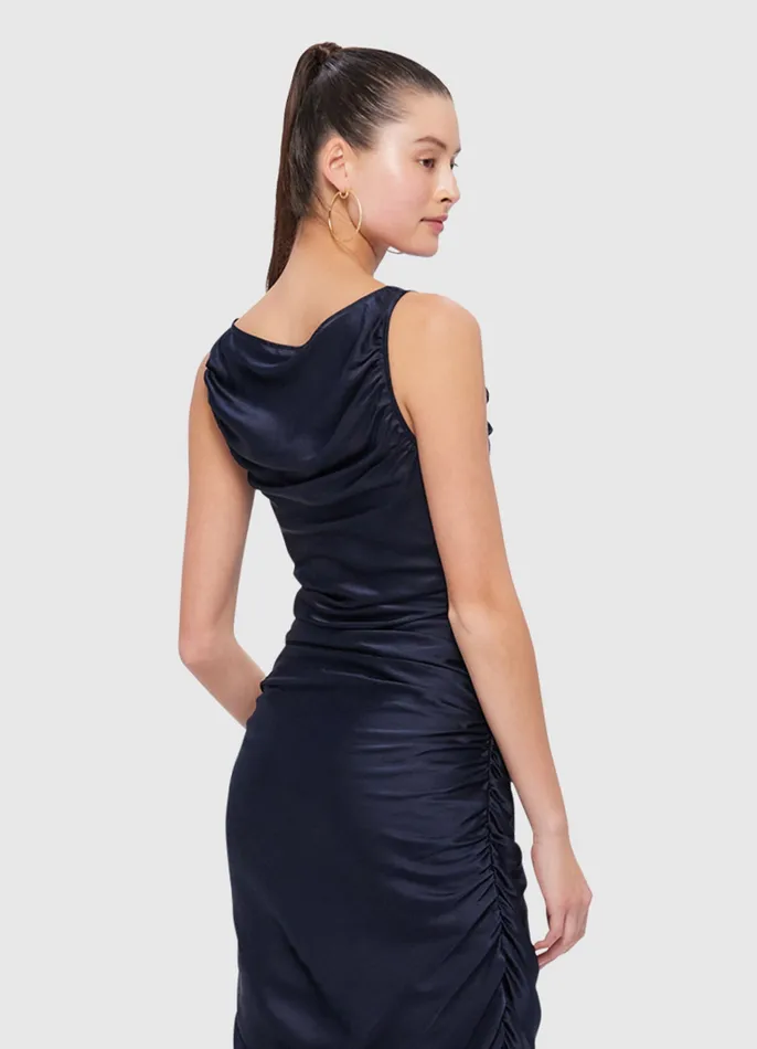 Dresses and Jumpsuits LEO LIN Women Laura Midi Dress 8211 Oxford Blue