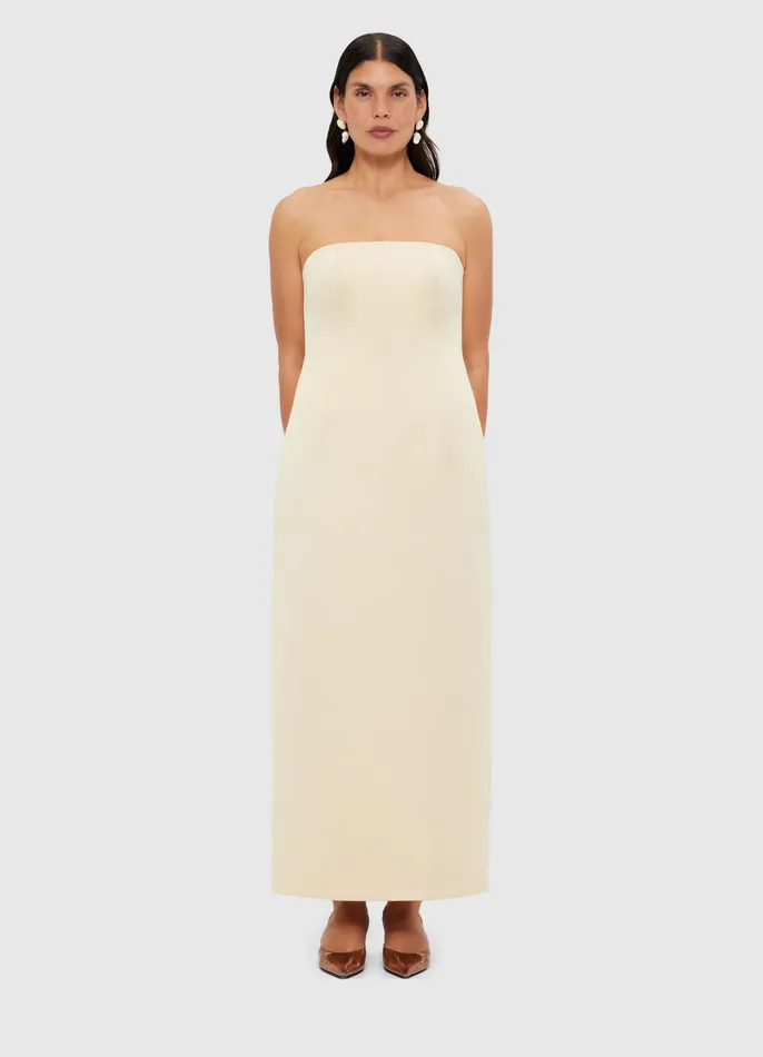 Dresses and Jumpsuits Rayna Bustier Maxi Dress 8211 Champagne 8211 LEO LIN Women