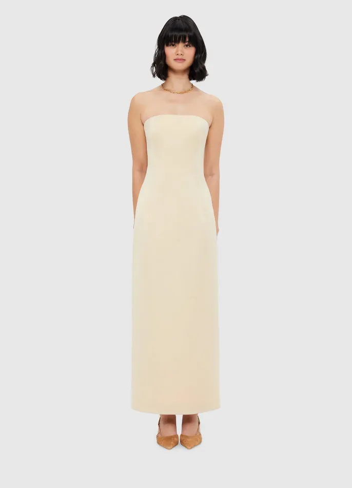 Dresses and Jumpsuits Rayna Bustier Maxi Dress 8211 Champagne 8211 LEO LIN Women
