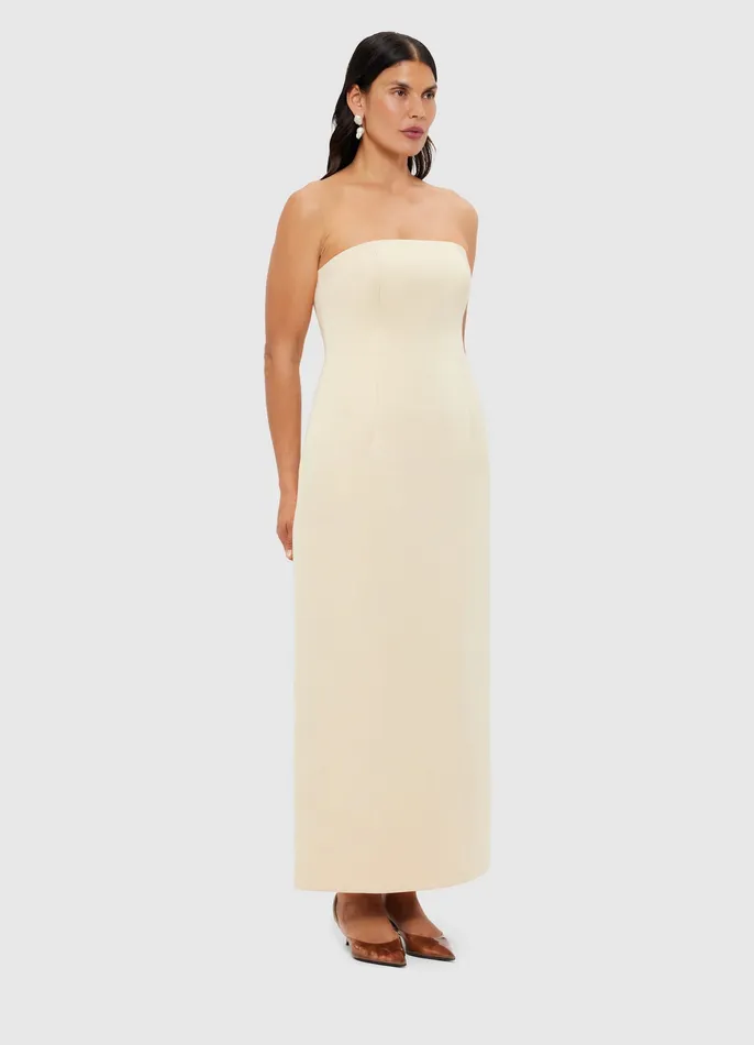 Dresses and Jumpsuits Rayna Bustier Maxi Dress 8211 Champagne 8211 LEO LIN Women