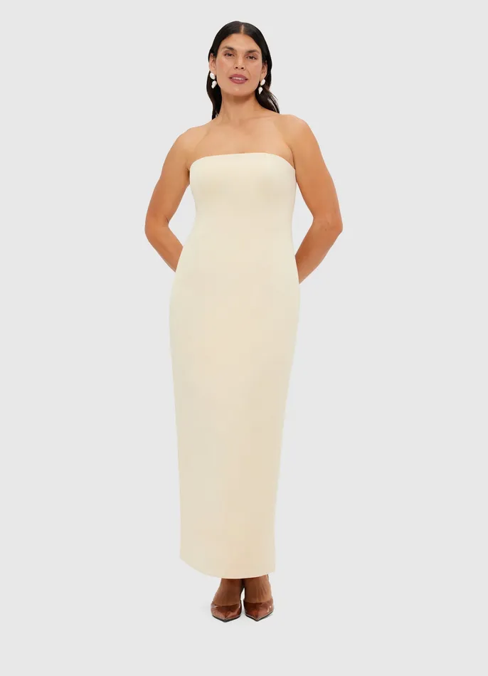 Dresses and Jumpsuits Rayna Bustier Maxi Dress 8211 Champagne 8211 LEO LIN Women