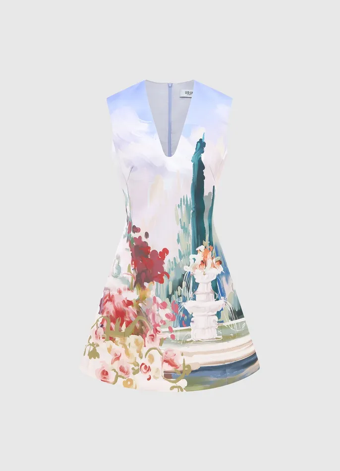 Dresses and Jumpsuits Women Briana V Neck Mini Dress 8211 Jardin Print LEO LIN