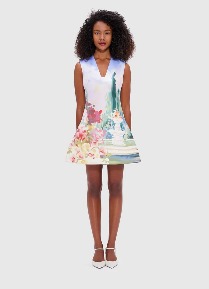 Dresses and Jumpsuits Women Briana V Neck Mini Dress 8211 Jardin Print LEO LIN