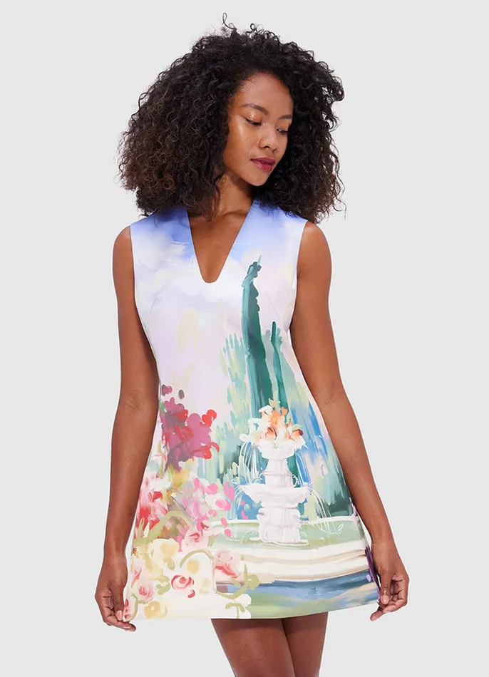 Dresses and Jumpsuits Women Briana V Neck Mini Dress 8211 Jardin Print LEO LIN