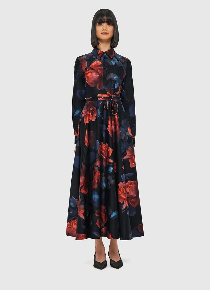 Dresses and Jumpsuits Zara Shirt Midi Dress 8211 Rose Print LEO LIN Women
